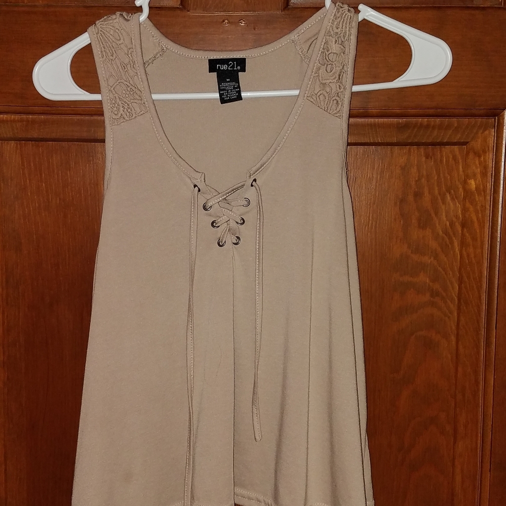 Rue21 Laced Up Tank Top